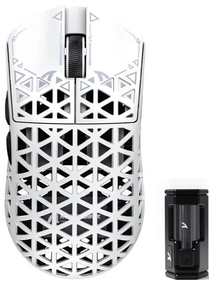 هجوم القرش ماوس ألعاب لاسلكي R5Ultra 8K من ألياف الكربون بدقة 42000 نقطة في البوصة - مستشعر PAW3950 MAX - وزن خفيف للغاية 39 جرام - Nordic52840 - ماوس سلكي/بلوتوث/لاسلكي قابل للبرمجة بتردد 2.4 جيجاهرتز لأجهزة الكمبيوتر الشخصية/أجهزة ماك - Image 1