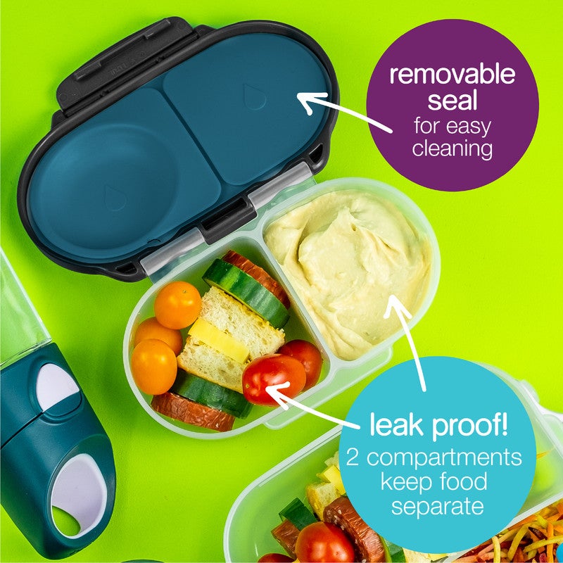 b.box Snackbox | Mini Bento Lunch Box with 2 Leakproof Compartments | Ideal for Toddlers, Kids Lunch & Snacks | Fits Whole Piece of Fruit | BPA Free - Image 5