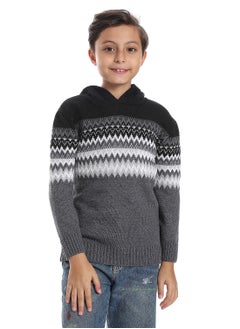 Caesar Wool Boys Pullover With Multi Design  - Image 1