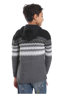Caesar Wool Boys Pullover With Multi Design  - Image 2
