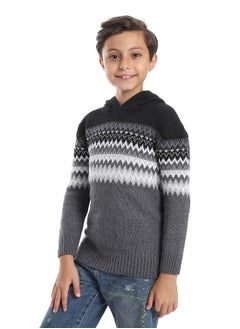 Caesar Wool Boys Pullover With Multi Design  - Image 4