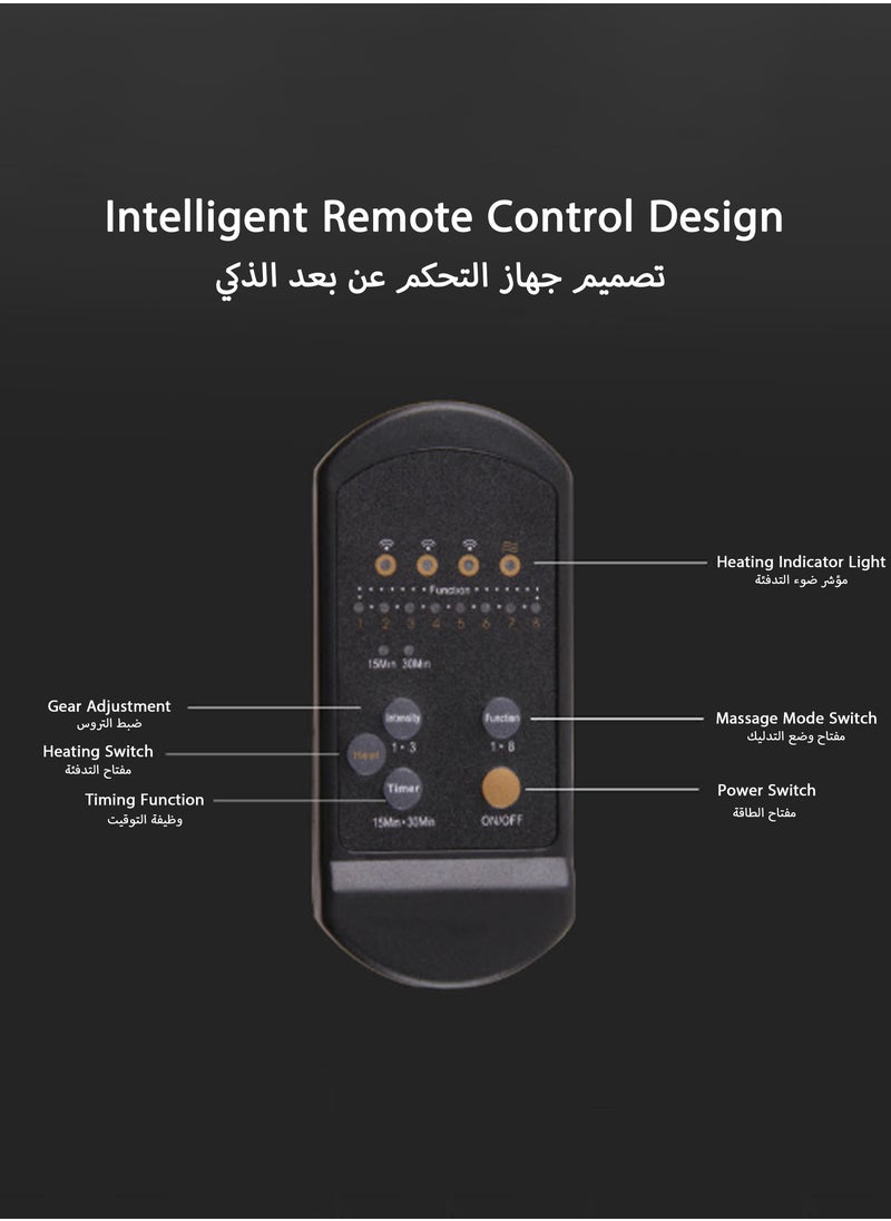 Portable Heating and Vibrating Chair Pad, Full-Body Deep Tissue Massager with 2 Adapters, Perfect for Office, Home, and Car Use