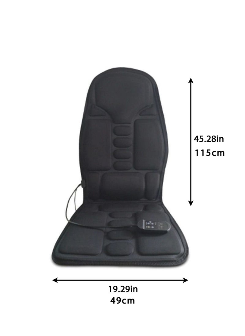 Portable Heating and Vibrating Chair Pad, Full-Body Deep Tissue Massager with 2 Adapters, Perfect for Office, Home, and Car Use