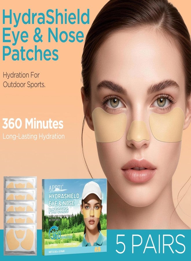 APPTI 5-Pairs Golf Patches, Outdoor UV Protection Eye and Nose Patch, Golf Gel Facial Patches, Hydrating Skin Care Sunscreen Patch, Suitable for Outdoor Activities - Image 2