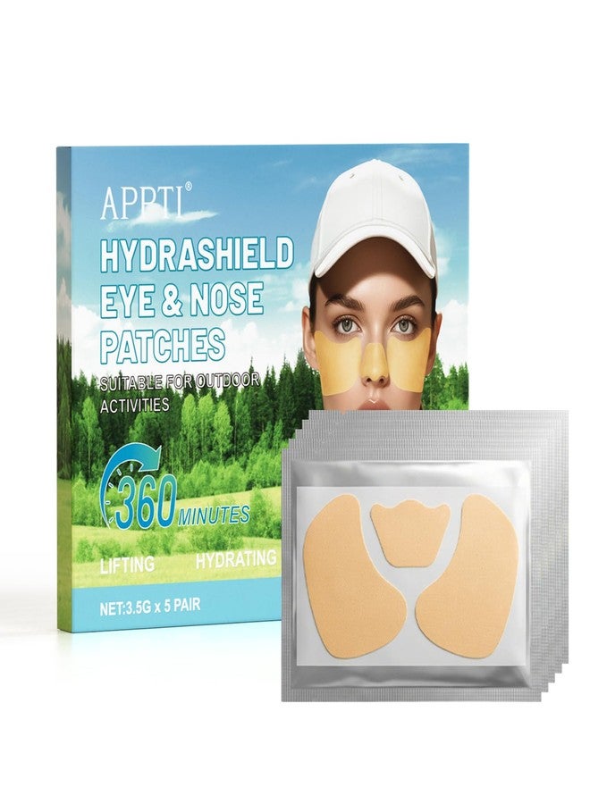 APPTI 5-Pairs Golf Patches, Outdoor UV Protection Eye and Nose Patch, Golf Gel Facial Patches, Hydrating Skin Care Sunscreen Patch, Suitable for Outdoor Activities - Image 1