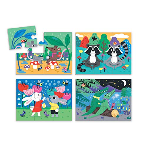 Mudpuppy Mindfulness 4-in-a-Box Puzzle Set – Includes 4 Progressive Jigsaw Puzzles for Kids with 4-12 Pieces – Features Colorful Animal Illustrations for Ages 2-5 - Image 4