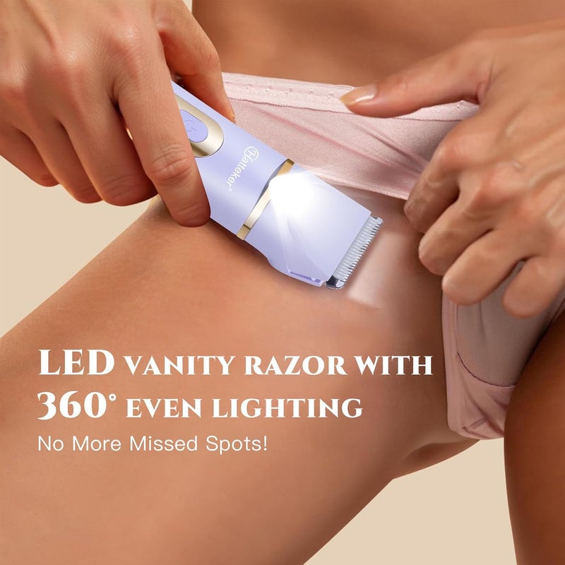 Hatteker 4-in-1 Lady Shaver Women Electric Razor Body Trimmer IPX7 Waterproof Bikini Trimmer for Legs,Arms,Facial & Underarms Cordless - Image 2