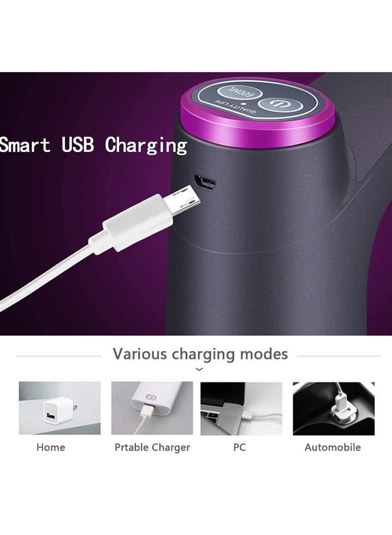 Water Bottle Pump USB Charging Portable Electric Water Pump Double Button Portable Water Dispenser Electric Water Dispenser Pump For Universal 2-5 Gallon Bottle, For Indoor u0026 Outdoor - Image 4