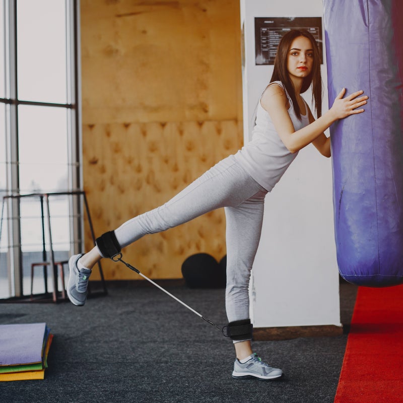 🏋️ طقم أربطة مقاومة للكاحل مع للتمارين المنزلية لتعزيز قوة الأرداف وتقوية العضلات عدد قطعة واحدة - Image 4