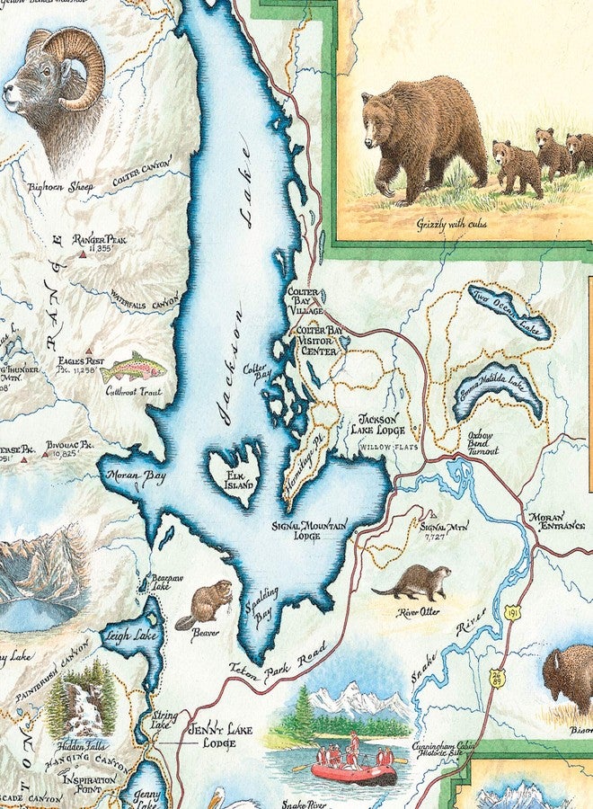 Xplorer Maps Grand Teton National Park Map Poster - 18x24 Vintage-Style Lithographic Print with Soy-Based Inks - Unique Gift for Travelers, Teachers, History Buffs - Made in USA - Image 3