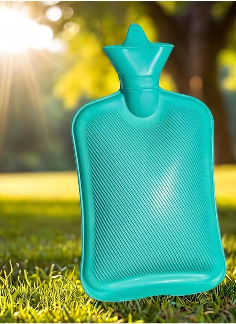 Sumbow - Hot Water Bag in Hot & Cold Therapies, 2L Hot Water Bag for Menstrual Cramps, Neck and Shoulder Pain Relief, Hand Feet Warmer Color Green. - Image 1
