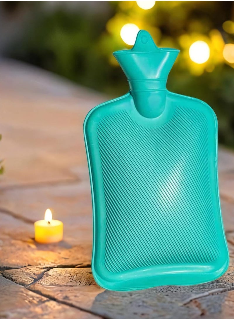 Sumbow - Hot Water Bag in Hot & Cold Therapies, 2L Hot Water Bag for Menstrual Cramps, Neck and Shoulder Pain Relief, Hand Feet Warmer Color Green. - Image 1