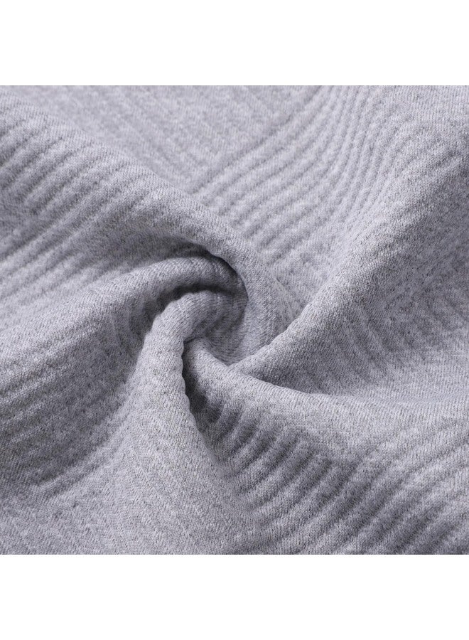 SPRING هودي رياضي للرجال في فصل الخريف بلون موحد بياقة دائرية سترة محبوكة جاكار مجموعة من قطعتين بأكمام طويلة وسروال طويل - Image 1