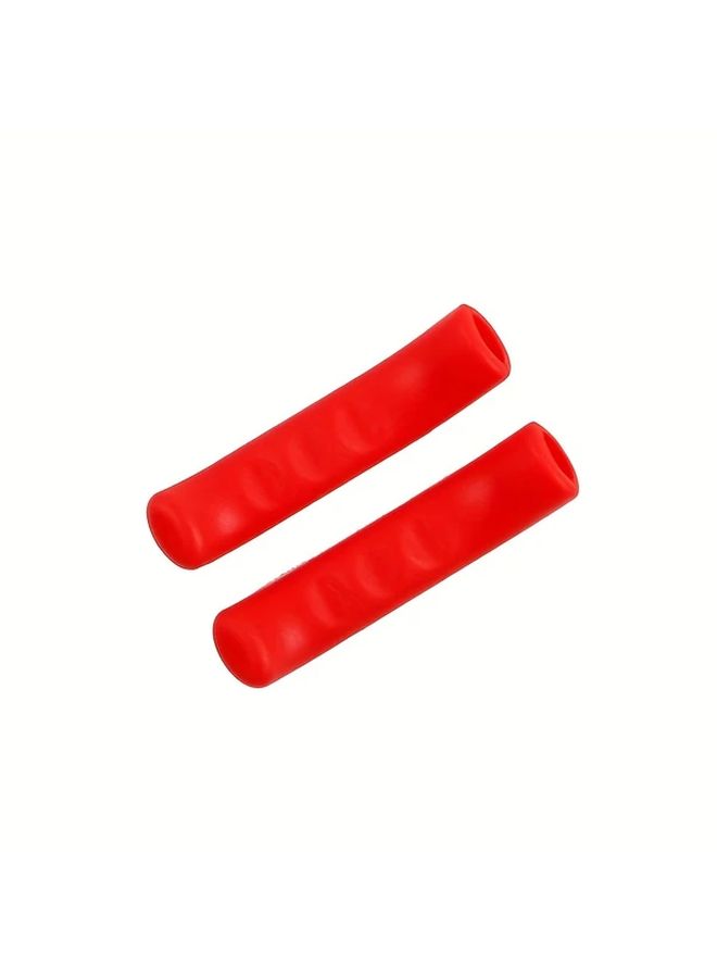 4 Pcs Silicone Bicycle Brake Lever Covers Gray Non Slip Grip Universal Fit Durable Mixed Color Handlebar Grips for Cycling Comfort and Control - Image 5