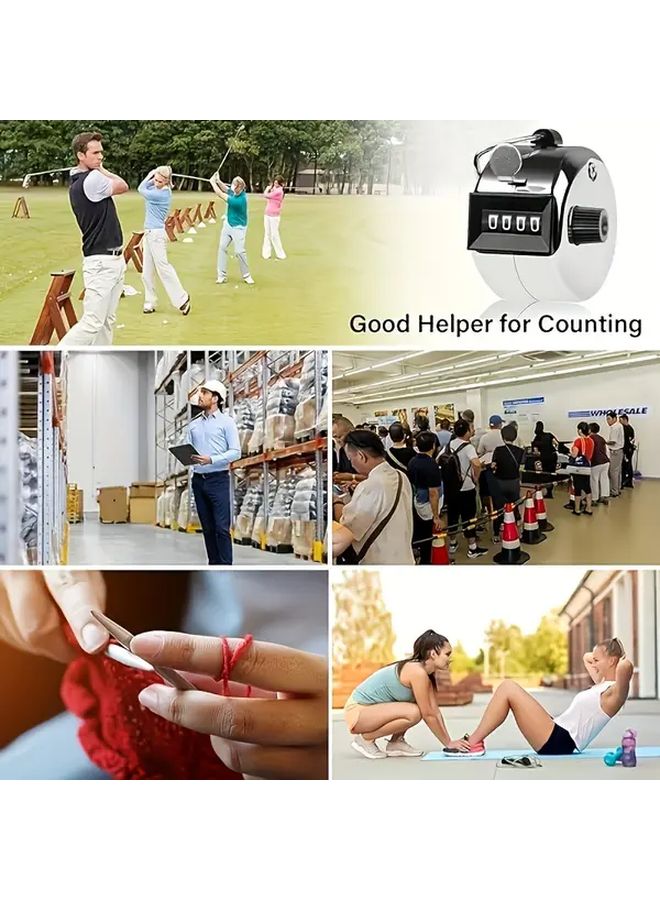 Black Handheld 4 Digit Manual Click Counter for Counting Events Coaching and Sports - Image 5