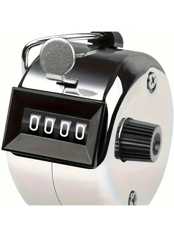 Black Handheld 4 Digit Manual Click Counter for Counting Events Coaching and Sports - Image 2