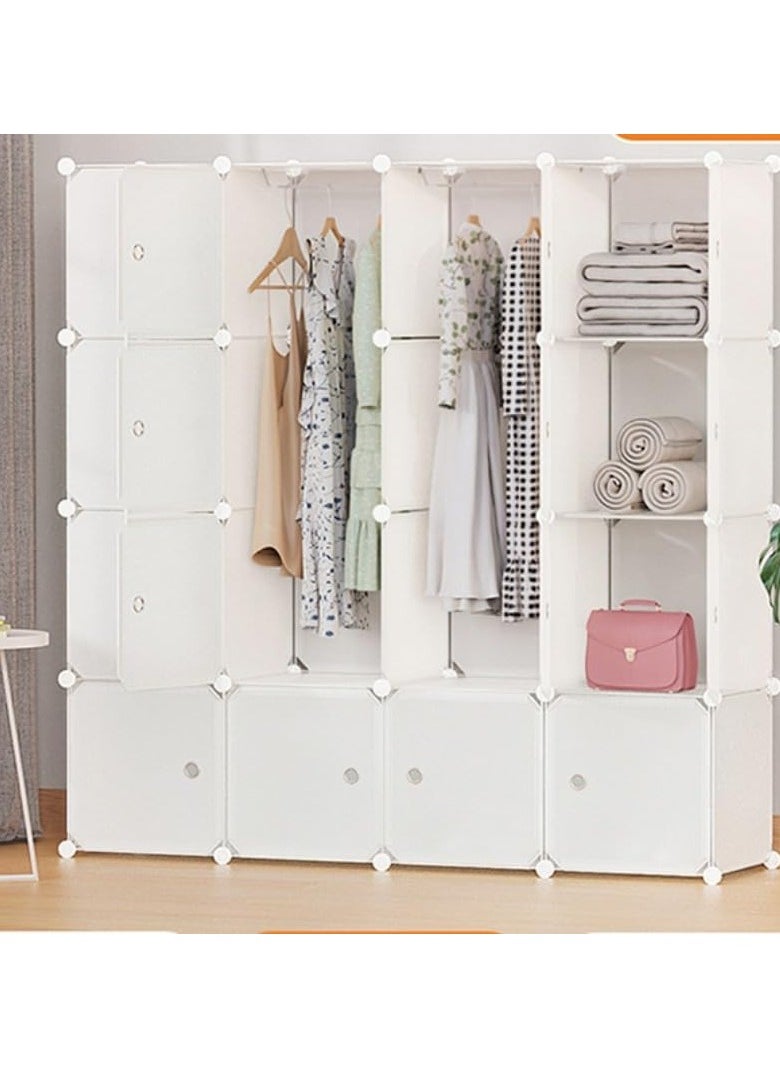 DubaiGallery Folding wardrobe slide wardrobe one room wardrobe portable folding wardrobe cabinet plastic space saving bedroom organizer shelf furniture  - Image 1