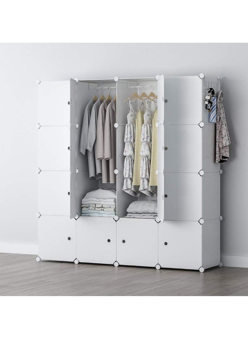 DubaiGallery Folding wardrobe slide wardrobe one room wardrobe portable folding wardrobe cabinet plastic space saving bedroom organizer shelf furniture  - Image 3