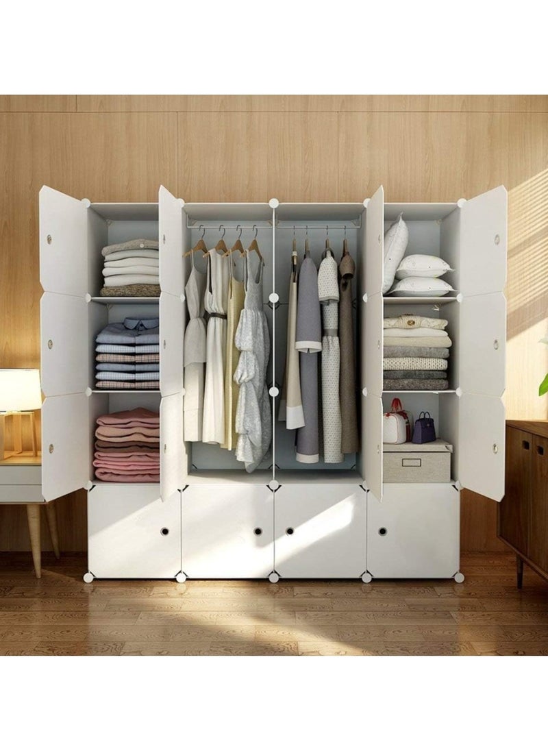 DubaiGallery Folding wardrobe slide wardrobe one room wardrobe portable folding wardrobe cabinet plastic space saving bedroom organizer shelf furniture  - Image 4