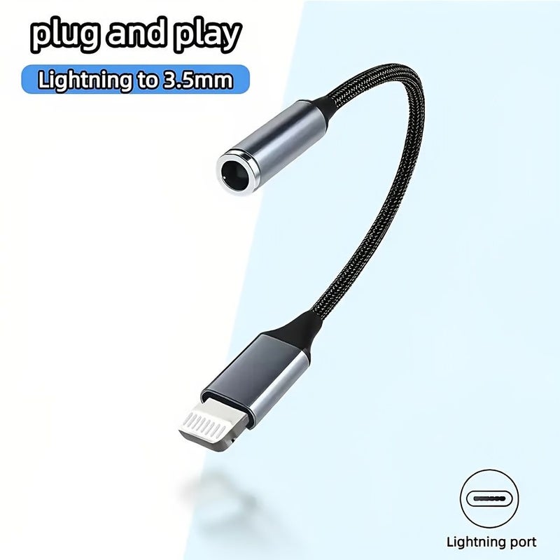 1pc Lightning to 3 5mm Audio Converter for iPhone 7 8 X XS 11 12 13 14 Pro Max AUX - Image 1