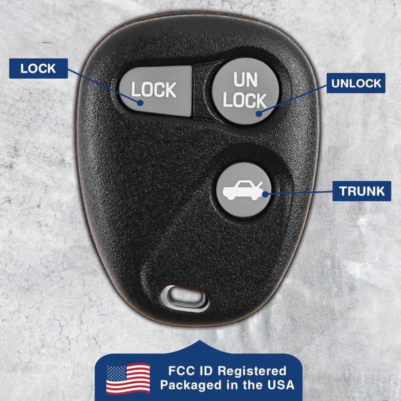 KeylessOption Key Fob Replacement for 1996 1997 1998 1999 2000 Buick Cadillac Chevrolet Chevy GMC Oldsmobile Pontiac Keyless Entry Remote Control, 3-Button 16245100-29, Self Programming - Image 5