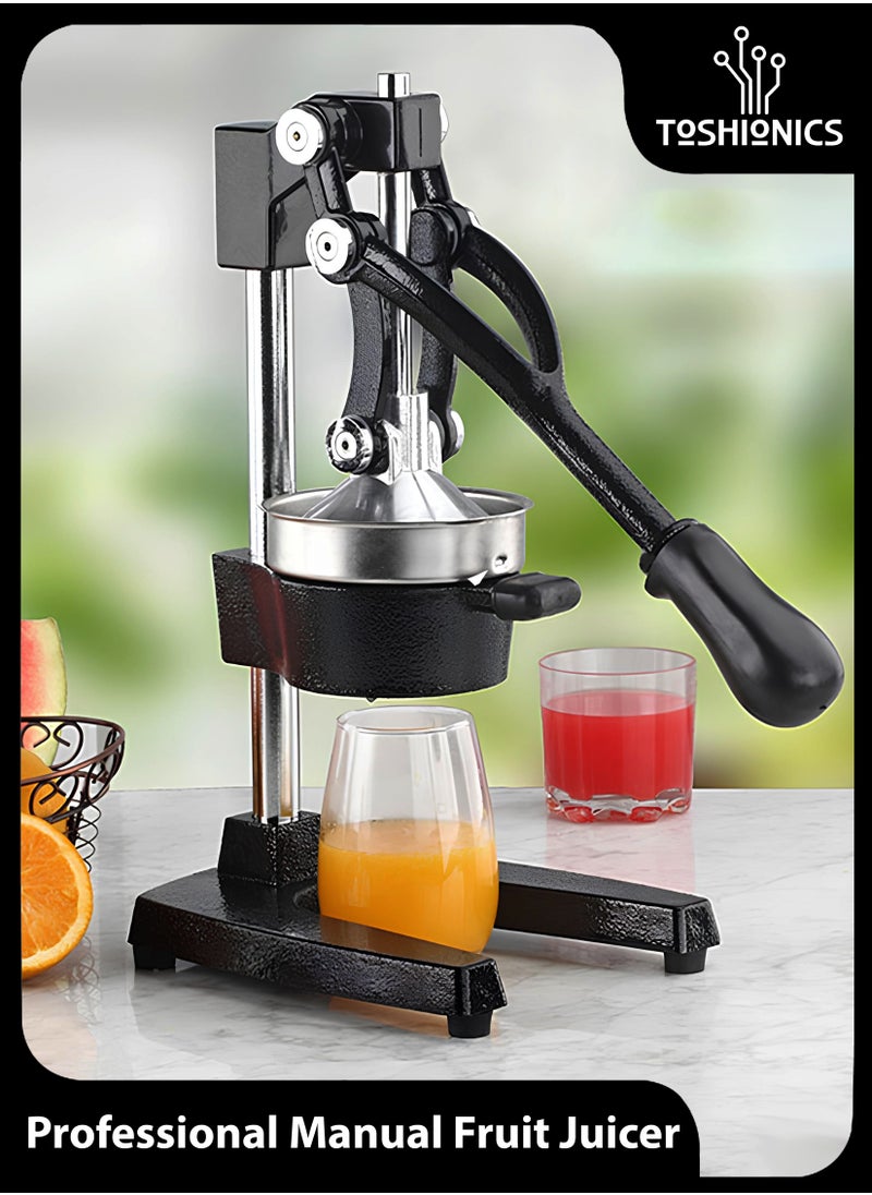 Toshionics - Professional Manual Metal Furit Citrus Juicer Lemon Hand Squeezer Lime Orange Pomegranate Grapefruit Fresh Healthy Juice Presser Extractor without Seeds Juicing Machine For Commercial And Household - Image 1
