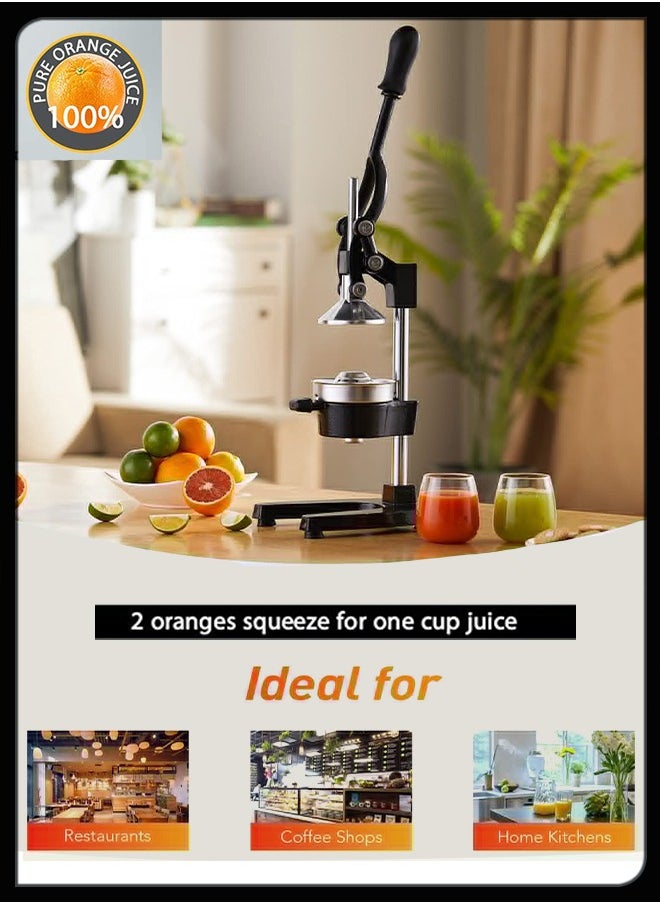 Toshionics - Professional Manual Metal Furit Citrus Juicer Lemon Hand Squeezer Lime Orange Pomegranate Grapefruit Fresh Healthy Juice Presser Extractor without Seeds Juicing Machine For Commercial And Household - Image 1