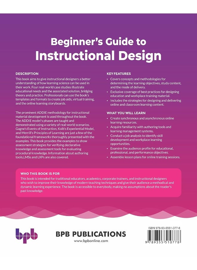 null - Beginner's Guide to Instructional Design: Identify and Examine Learning Needs, Knowledge Delivery Methods, and Approaches to Design Learning Material - Image 1