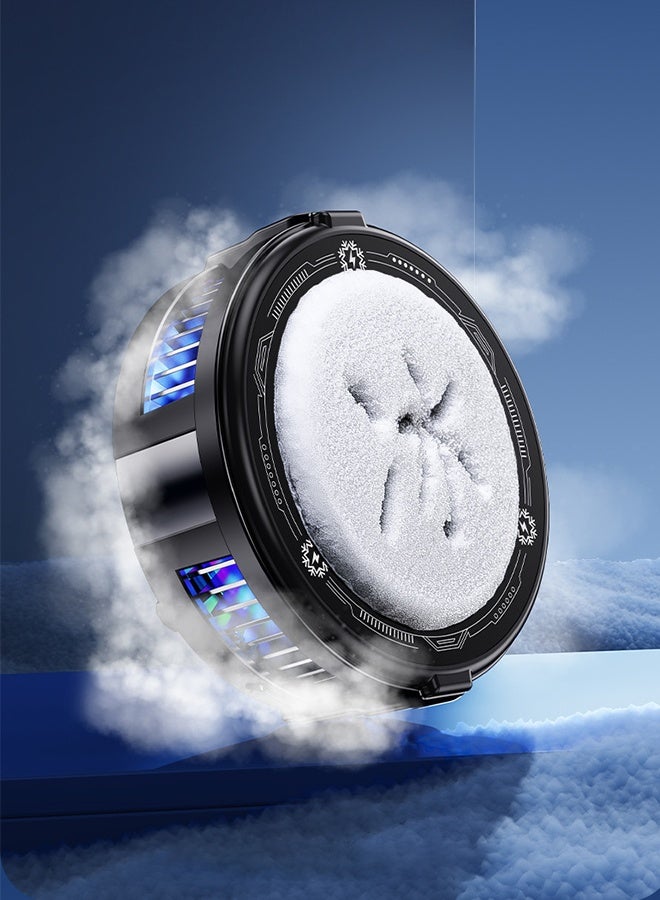 والبك مروحة iPad المغناطيسية للكمبيوتر المحمول وسادة التبريد للمواد المغناطيسية لـ iPad/Surface Pro/Samsung Tab، متوافقة مع Steam Deck مروحة التبريد المغناطيسية لأشباه الموصلات مع عرض درجة الحرارة، مروحة تبريد لألعاب الهاتف والبث المباشر على Tiktok - Image 3