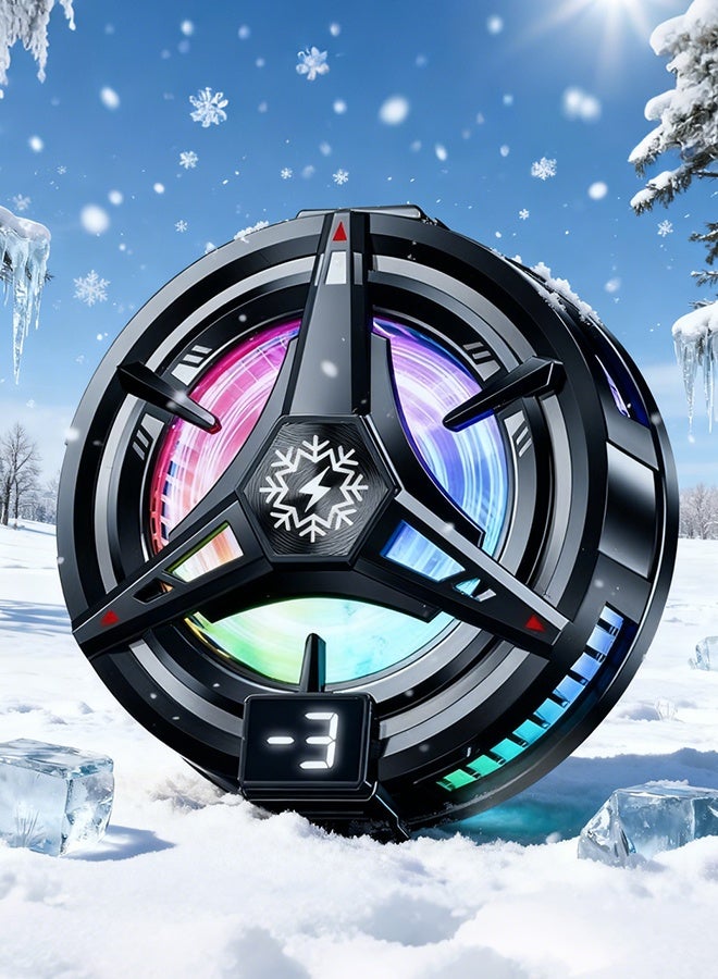 والبك مروحة iPad المغناطيسية للكمبيوتر المحمول وسادة التبريد للمواد المغناطيسية لـ iPad/Surface Pro/Samsung Tab، متوافقة مع Steam Deck مروحة التبريد المغناطيسية لأشباه الموصلات مع عرض درجة الحرارة، مروحة تبريد لألعاب الهاتف والبث المباشر على Tiktok - Image 4