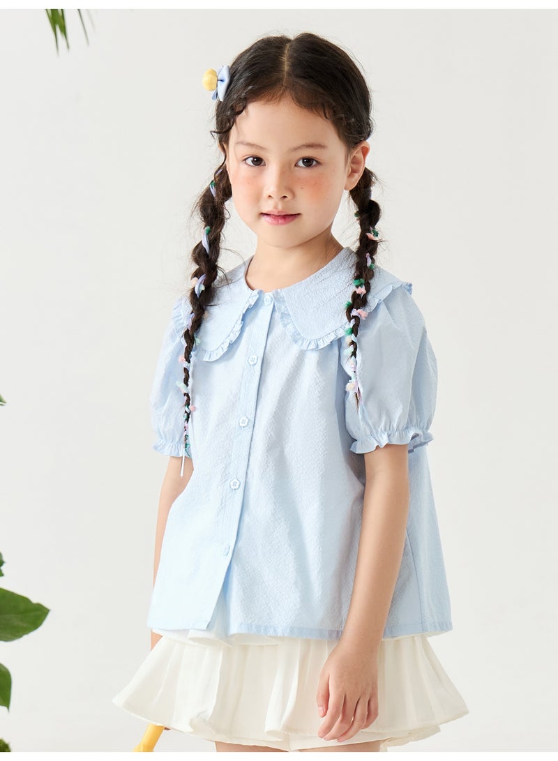 ميني بالا قميص طفل زبائن بأكمام قوية وأكمام رفوف وسيم، قطعة ناعمة وخفيفة، مفتوح بأزرار، ماقوطة، مثالي للارتداء اليومي ولحفلات والفعاليات غير الرسمية قميص طفل - Image 2