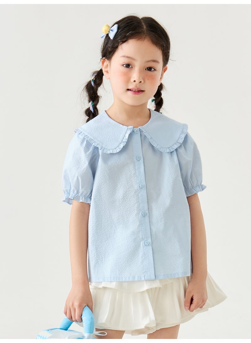 ميني بالا قميص طفل زبائن بأكمام قوية وأكمام رفوف وسيم، قطعة ناعمة وخفيفة، مفتوح بأزرار، ماقوطة، مثالي للارتداء اليومي ولحفلات والفعاليات غير الرسمية قميص طفل - Image 1