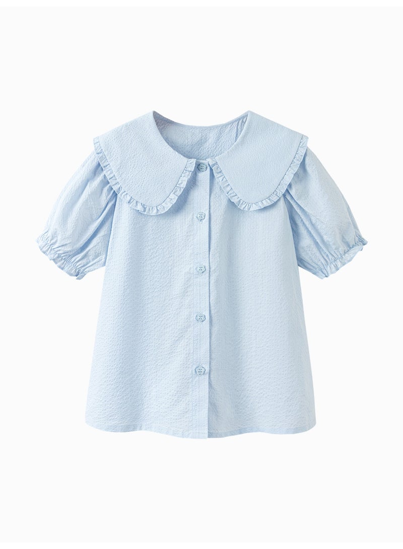ميني بالا قميص طفل زبائن بأكمام قوية وأكمام رفوف وسيم، قطعة ناعمة وخفيفة، مفتوح بأزرار، ماقوطة، مثالي للارتداء اليومي ولحفلات والفعاليات غير الرسمية قميص طفل - Image 4