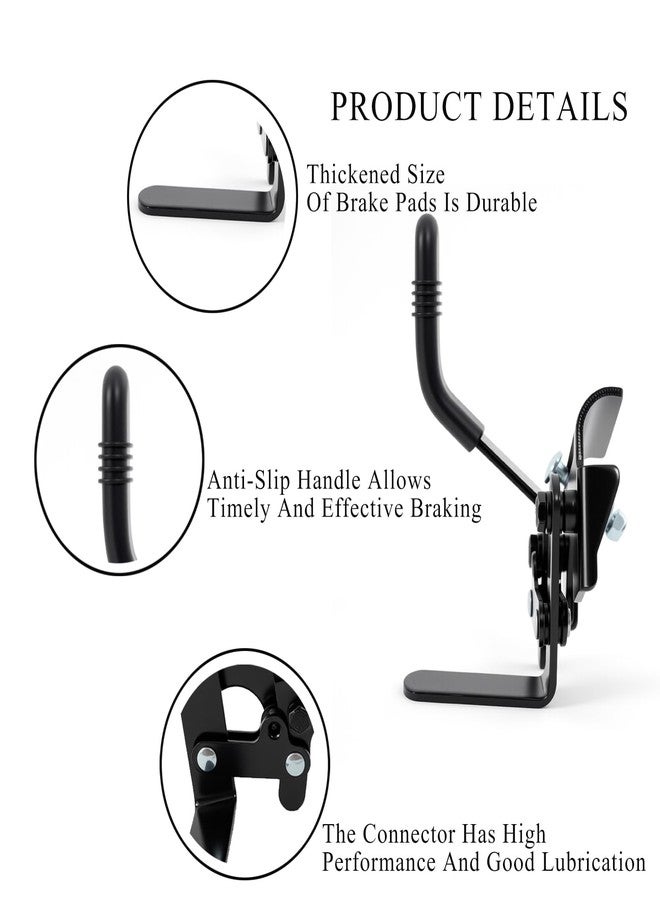 Migeek Wheelchair brakes, Universal Brake, Replacement Parts, One-Handed Operation, Suitable For Most Manual Wheelchairs (1 Pair, Black) - Image 2