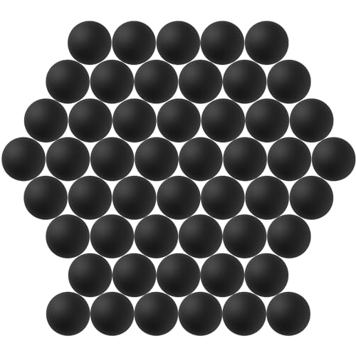 Jedulin Assorted 40MM Multi-Color Plastic Balls for Beer Pong, Arts, Crafts & Party Decoration (50pcs-Black) - Image 1
