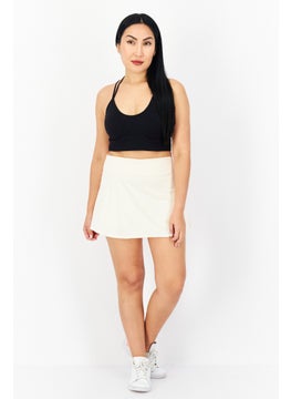 Adidas Women Sportswear Fit Training Skirt, Beige  - Image 2