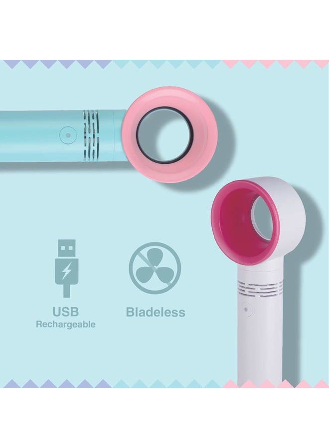 Lyon Lash Portable USB Rechargeable Bladeless Mini Fan/Air Conditioning Blower/Handheld Cooling Dryer, Essential Eyelash Extension Supplies, Dries Eyelash Extensions Glue/Adhesive Rapidly (White) - Image 2