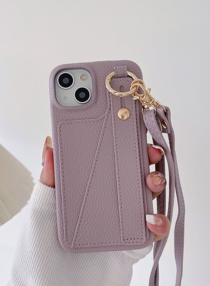 Suteni Back Cover Card Slots Leather Phone Case for iPhone - Image 1