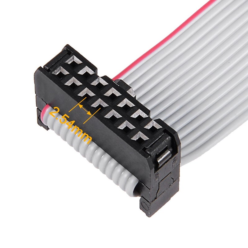 uxcell موصل uxcell IDC 14 دبابيس كابل شريطي مسطح موصل أنثوي طول 30 سم 2.54 مم خطوة، 5 قطع - Image 4