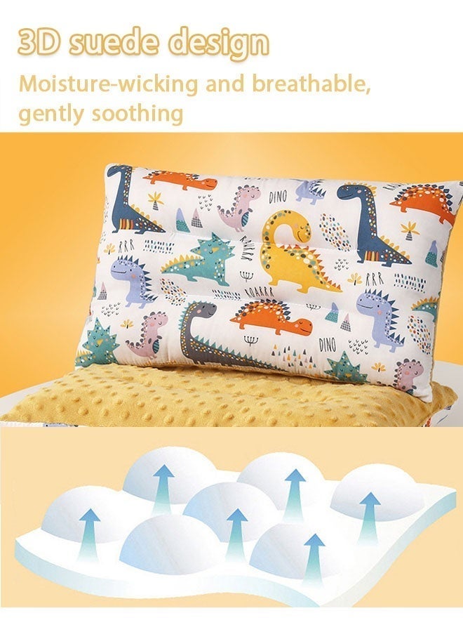 Baby Pillow, 1/2 Pcs Cotton Soothing Touch Granular Velvet Pillow, Pure Cotton Pillow Core, Baby Nap Pillow, Cartoon Print Pattern, Active Printing And Dyeing Process, Removable And Washable - Image 5