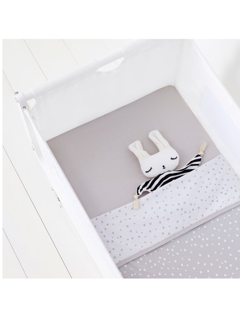Snuz - 3 Piece Crib Bedding Set Soft Jersey Cotton - Grey Spot 90 x 1 x 45 Cm - Image 1