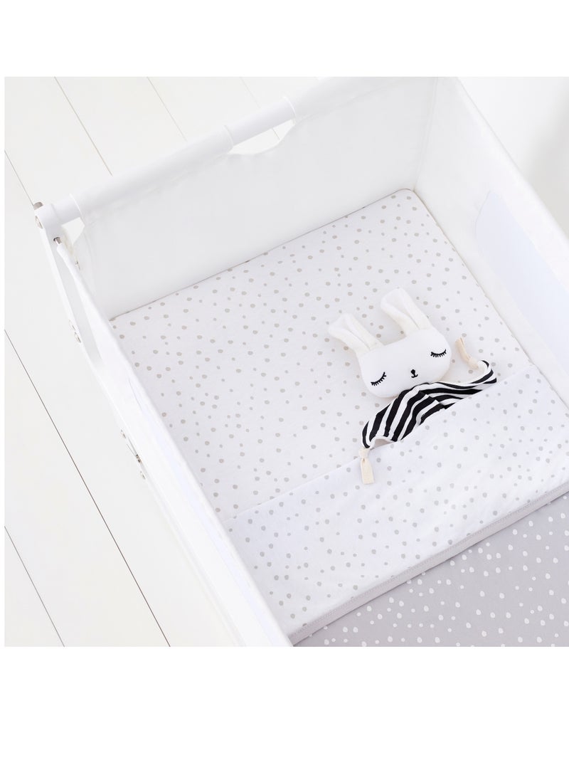 Snuz - 3 Piece Crib Bedding Set Soft Jersey Cotton - Grey Spot 90 x 1 x 45 Cm - Image 1