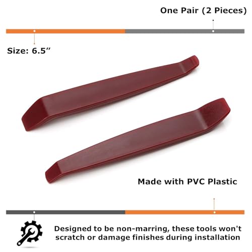iJDMTOY 2-Piece Nylon/Plastic Open Pry Tool Compatible With LED Interior Lights, License Plate Lights Removal Installation - Image 2