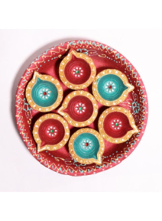 Aksharveda colorful Diya