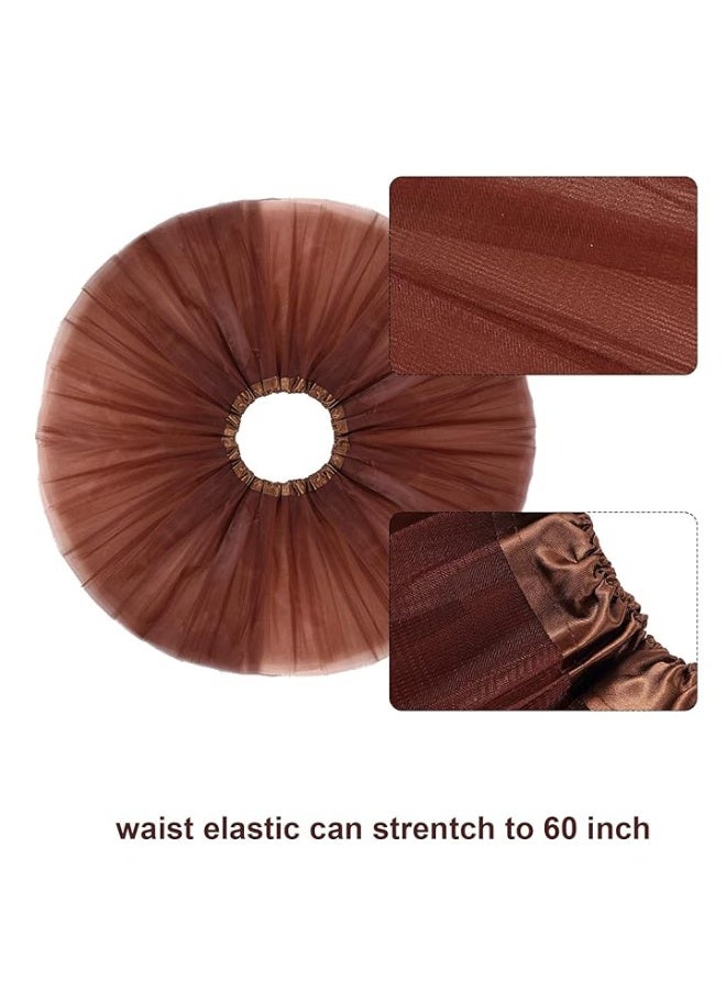 Zhanmai Puppy Dog Tutu Skirt Animal Costume Set Puppy Ears Headband Bow Tie Paw Gloves and Tutu Skirt for Carnival Mardi Gras Party(Dark Brown) - Image 5