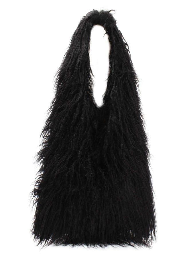 AISI Women Faux Fur Tote Bag Fluffy Plush Shoulder Bags Soft Casual Hobo Bag Big Capacity Shopping Bag - Image 1