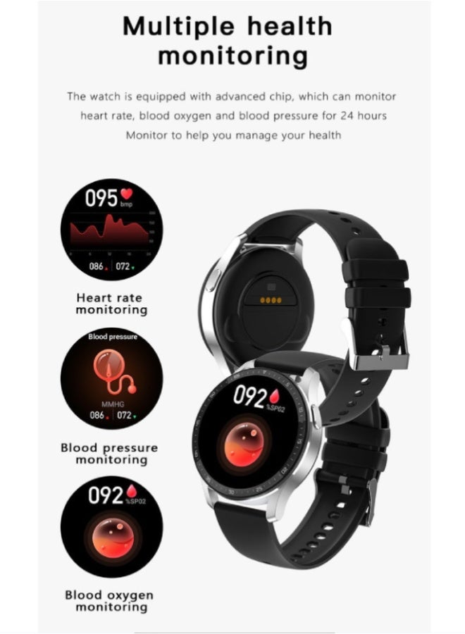 AROAQ X7 TWS Smart Watch with 1.32" AMOLED Display, Bluetooth Calling, Wireless Earbuds, Heart Rate & Sleep Monitor, Multi-Sport Modes, Waterproof - Black - Image 5
