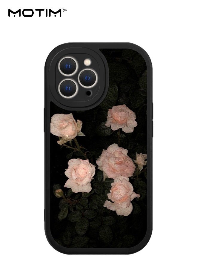 Motim iPhone 14 Pro Max Protective Case, Vintage Flower Pattern Phone Case, Soft Silicone Shockproof Scratch-resistant Full Protective Cover, Girls Women Slim Case Cover  - Image 1