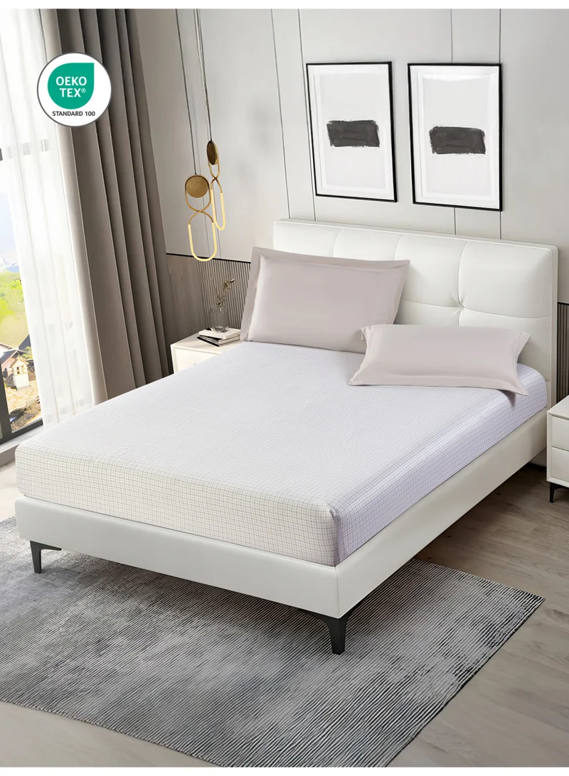 Donetella 3-Pcs Printed Fitted Sheet 180x200 cm – High GSM Brushed Microfiber, Deep Pocket with All-Around Elastic, OEKO-TEX Certified