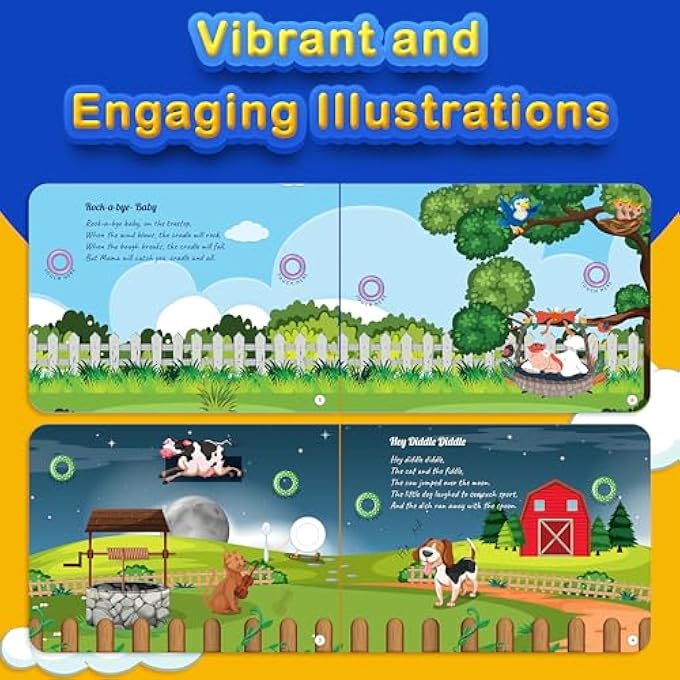 PACK OF 2 CLASSICAL NURSERY RHYMES AND CHIRPING IN THE SKY BIRD RHYMES SOUND BOOK FOR 1+ YEAR OLD|INTERACTIVE TOUCH N PLAY SOUND BOOK|LEARNING & EDUCATION FOR 1-3 YEARS OLD|SING ALONG BOOKS - Image 3